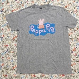 Gray Peppa Pig Graphic T-Shirt